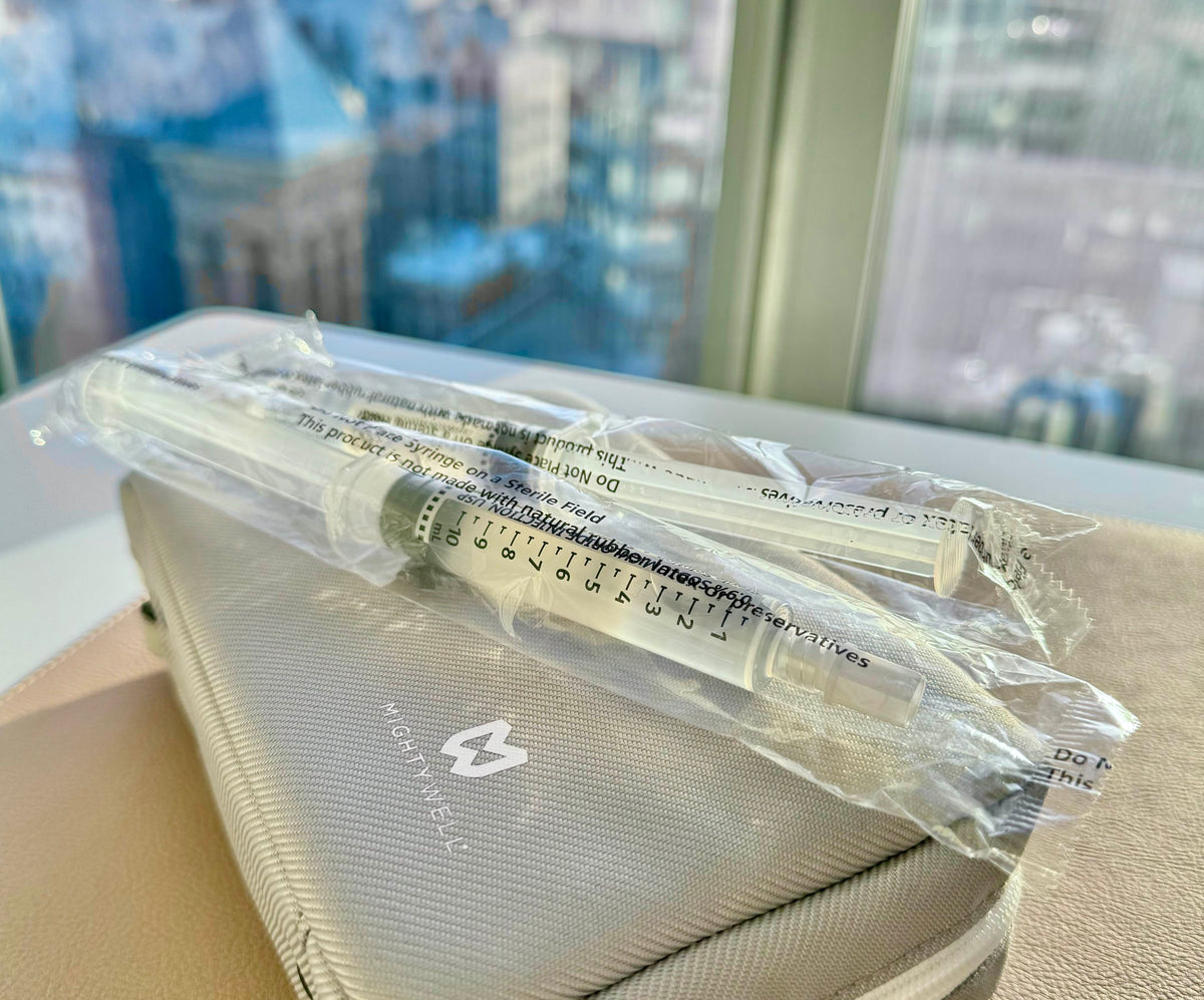 Might Well Self Care Case with normal saline flush syringes