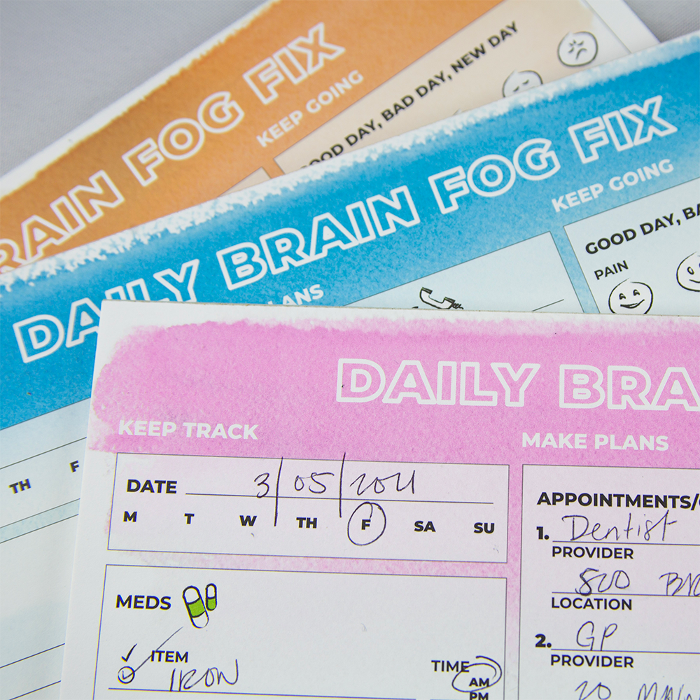 Daily Brain Fog Fix Planner - Mighty Well - Chronic Illness Planner